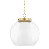 sasha 1 light large pendant by mitzi h457701l agb 1