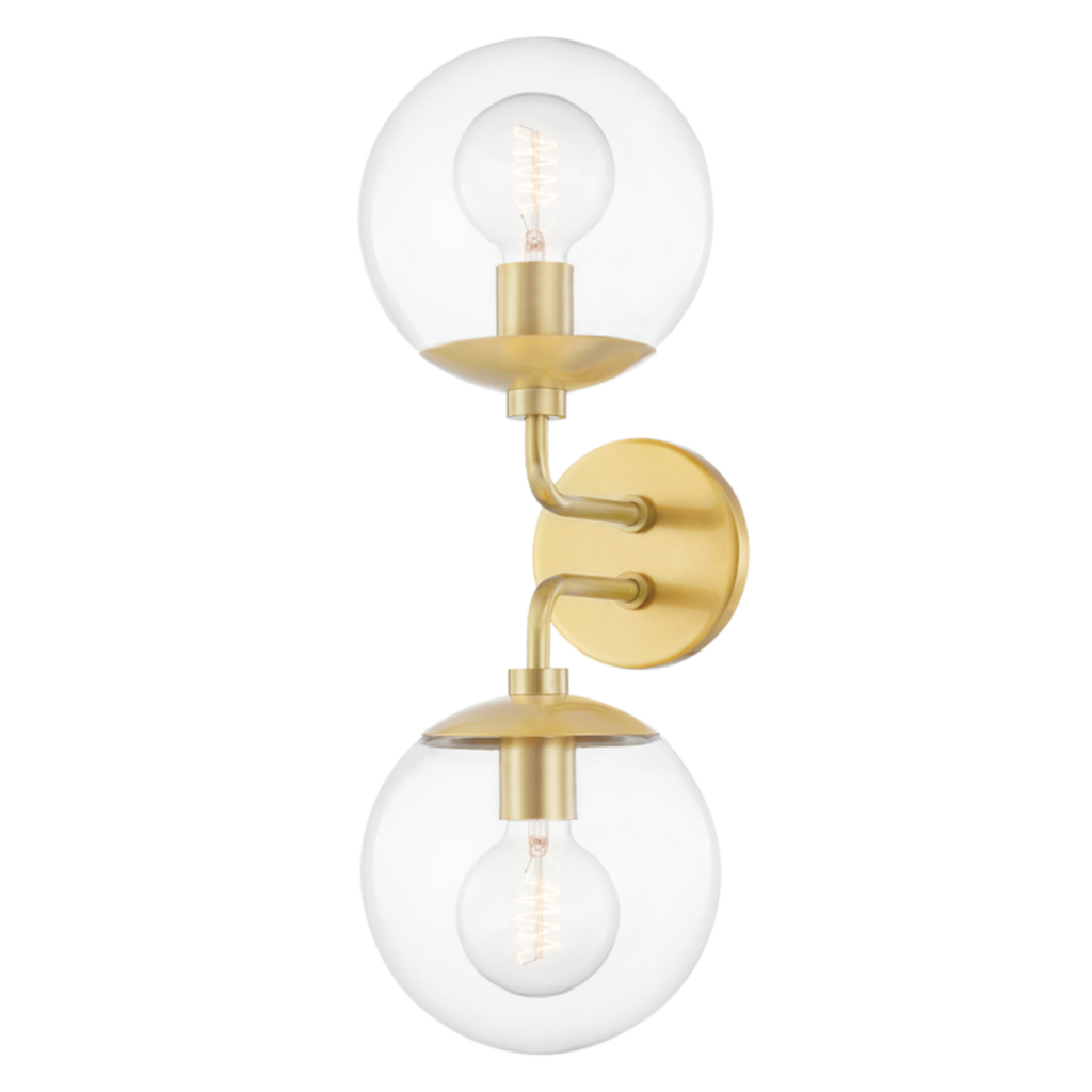 meadow 2 light wall sconce by mitzi h503102 agb 1