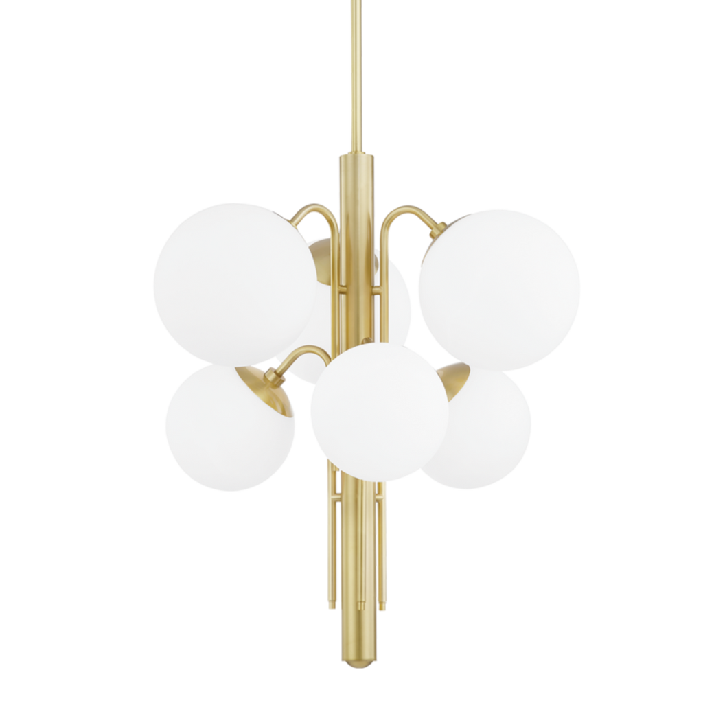 ingrid 6 light chandelier by mitzi h504806 agb 1