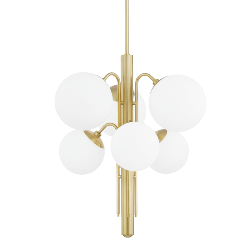 ingrid 6 light chandelier by mitzi h504806 agb 1