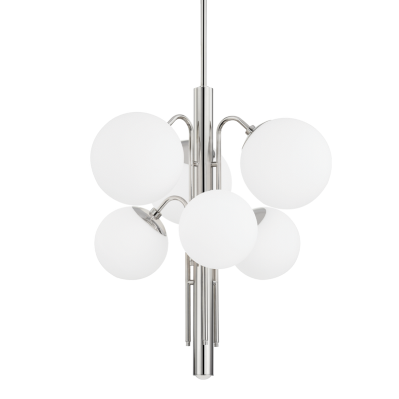 ingrid 6 light chandelier by mitzi h504806 agb 2