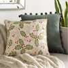 Holly Berry HBY-001 Woven Pillow in Khaki & Grass Green by Surya