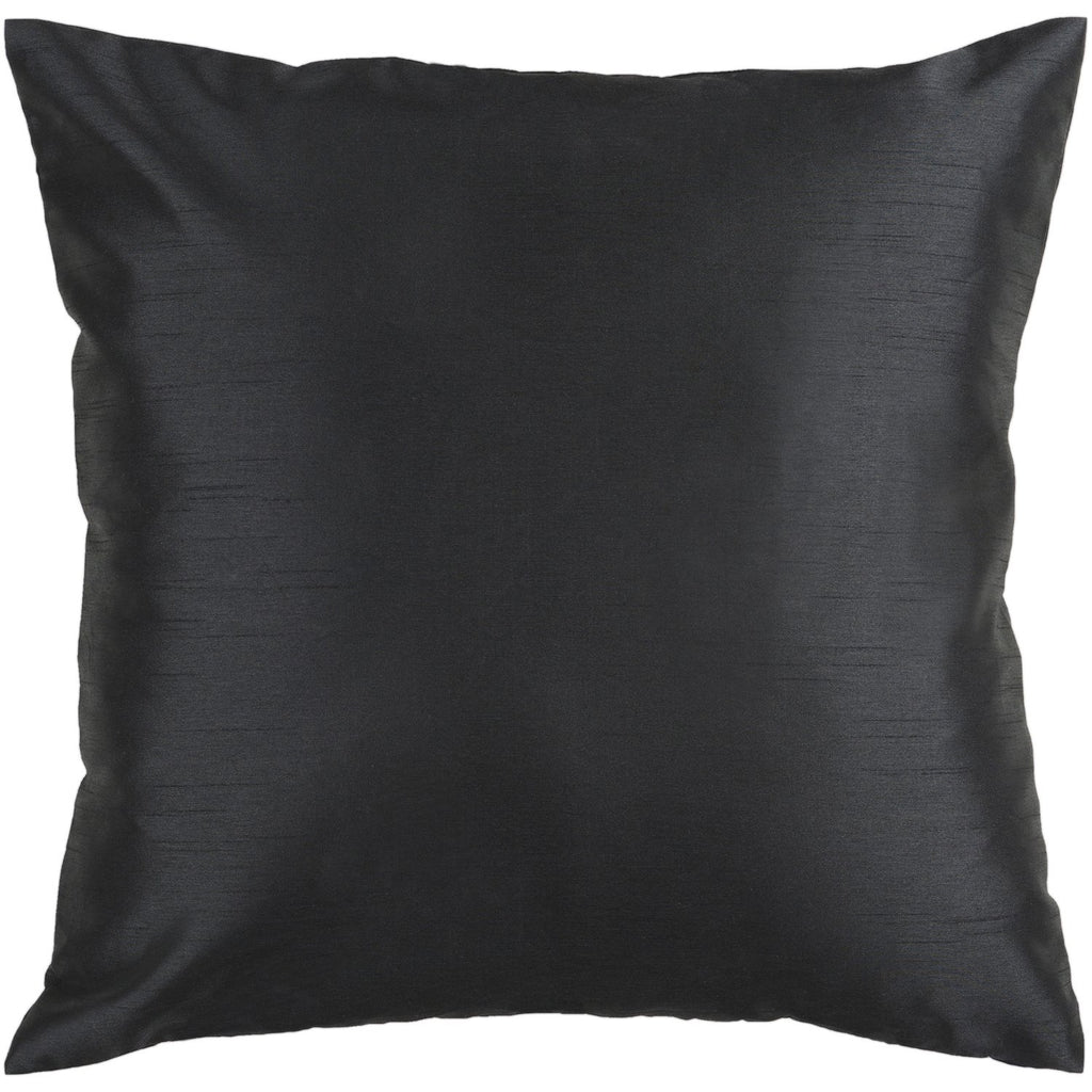 Solid Luxe HH-037 Woven Pillow in Black by Surya