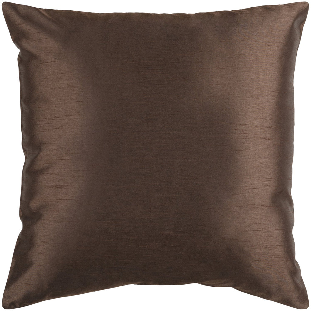 Solid Luxe HH-040 Woven Pillow in Dark Brown by Surya