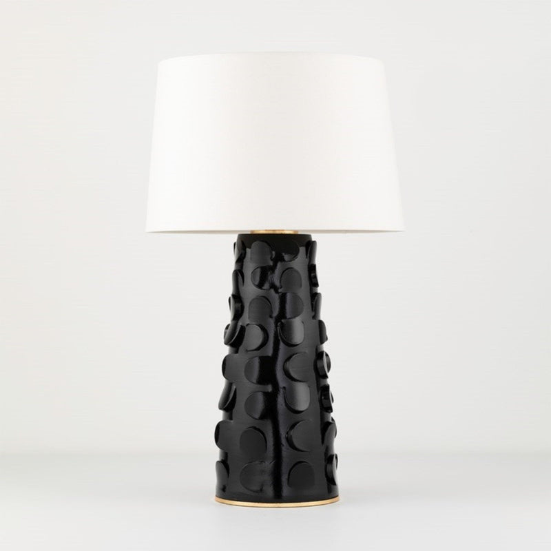 naomi 1 light table lamp by mitzi hl335201 blk gl 5