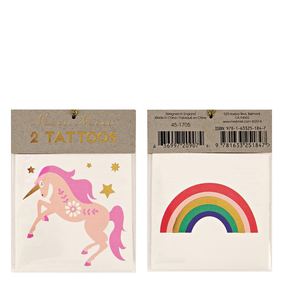 Unicorn & Rainbow Small Tattoos