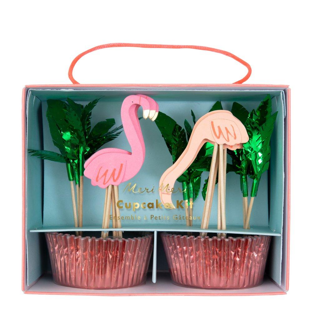 Neon Flamingo Cupcake Kit