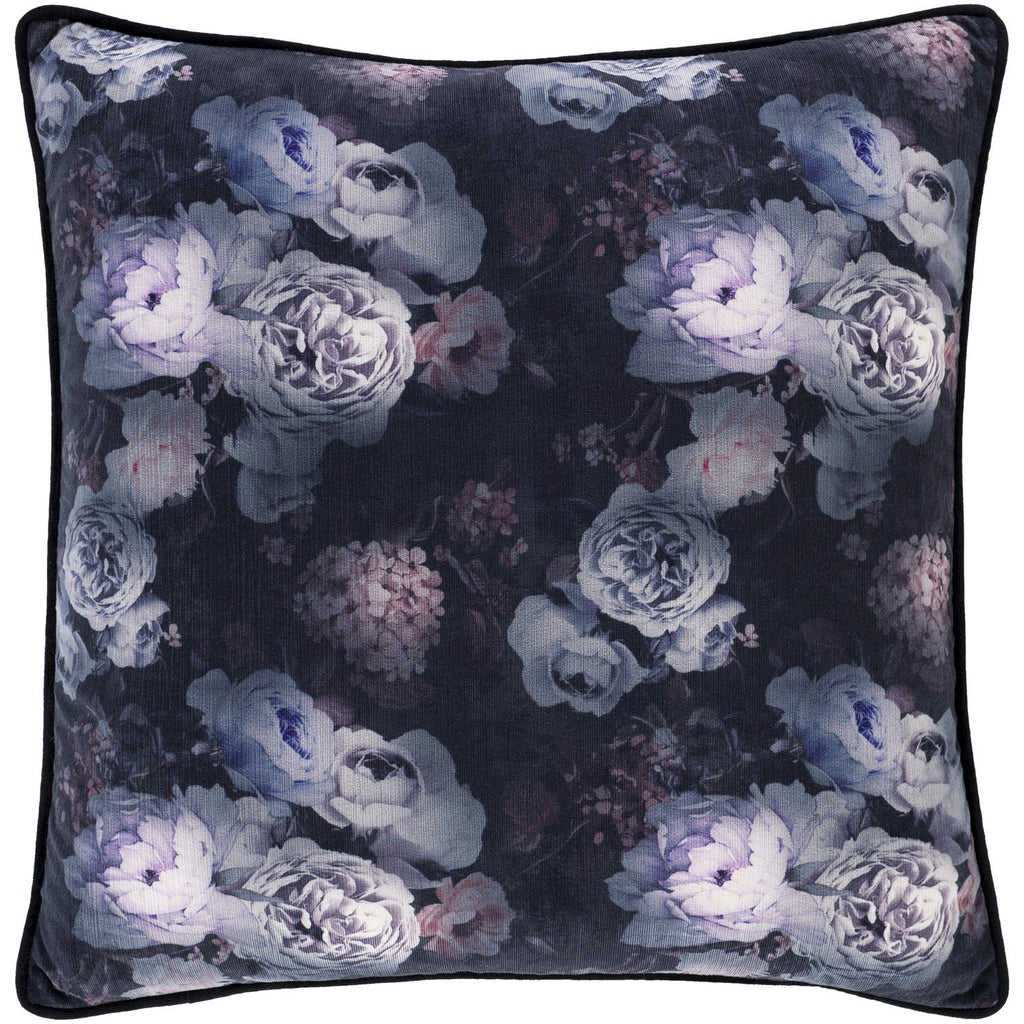 Horticulture HTC-001 Velvet Pillow in Bright Purple & Violet by Surya