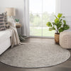 tenby natural solid gray white round design by jaipur 2