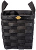 wooden basket black square design by puebco 7