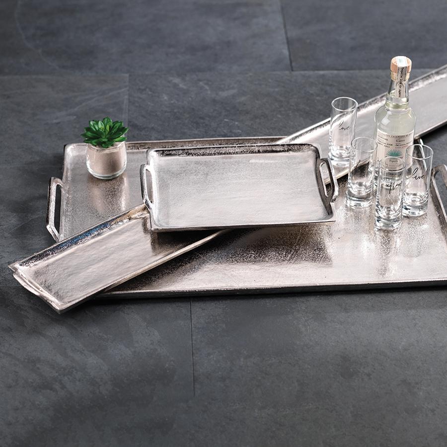 rectangular aluminum tray with handles 2