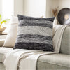 Levi IVL-003 Hand Woven Pillow in Black & Cream by Surya