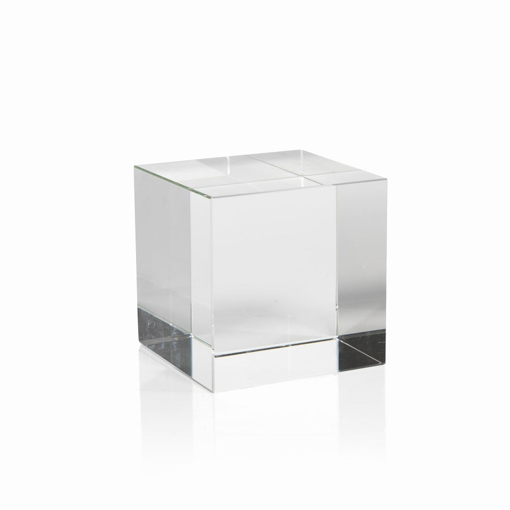 Jacy Large Crystal Glass Straight Cube