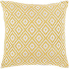 Kanga KGA-004 Jacquard Square Pillow in Saffron & Cream by Surya