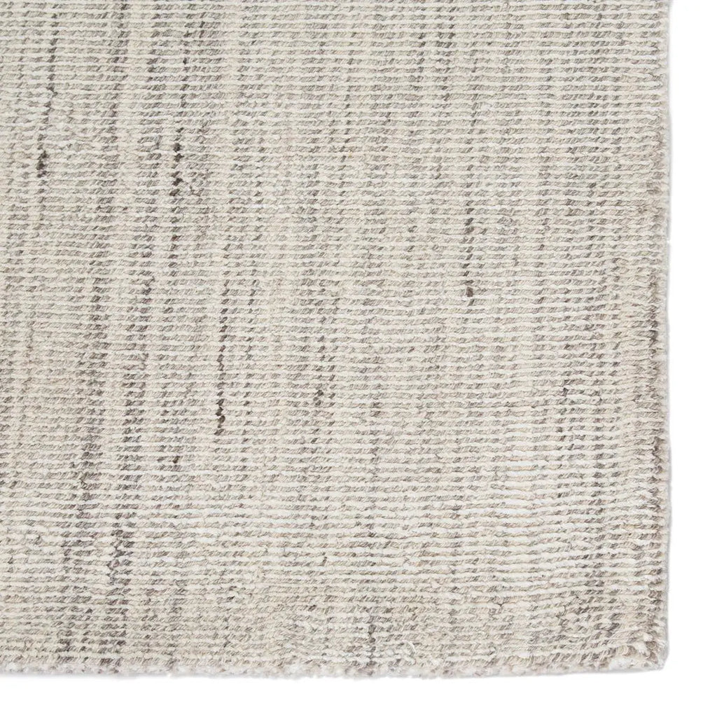 Kelle Handmade Stripe Gray & White Area Rug
