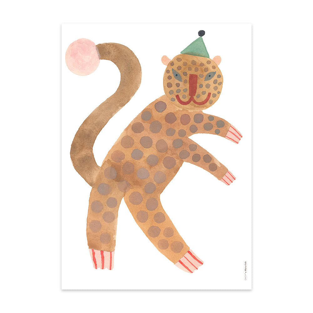 poster standing leopard elvis multi by oyoy 1