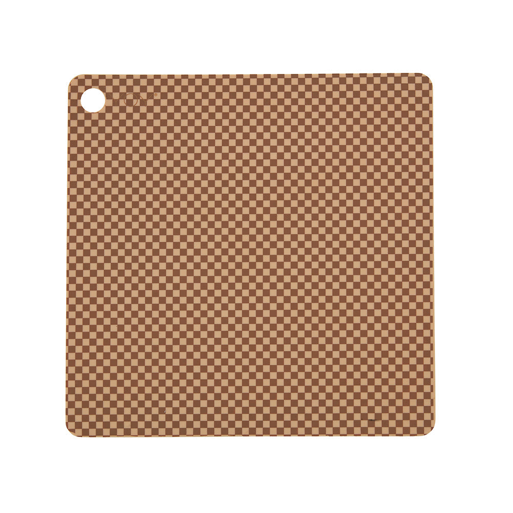 placemat checker pack of 2 camel 1