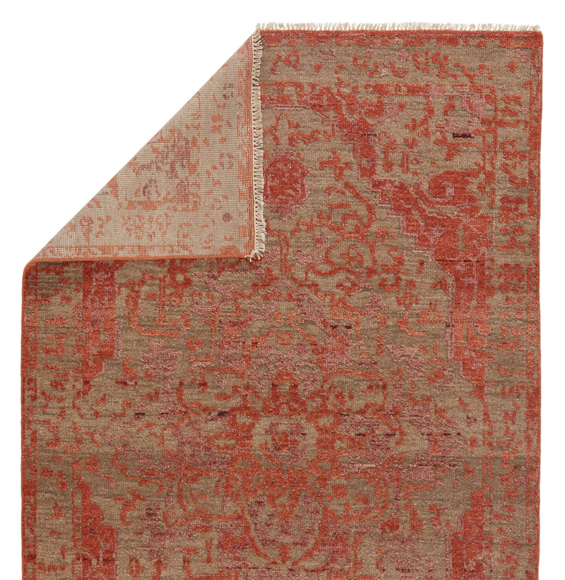 Azar Hand-Knotted Medallion Rust & Taupe Rug by Jaipur Living
