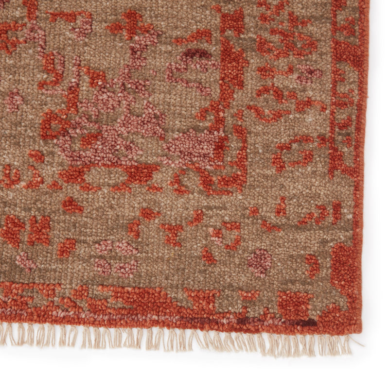 Azar Hand-Knotted Medallion Rust & Taupe Rug by Jaipur Living