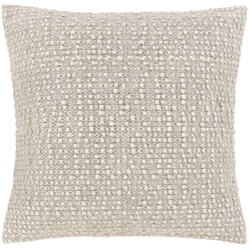 Leif LIF-004 Woven Pillow in Ivory & Medium Gray by Surya