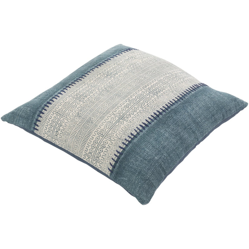 Lola LL-008 Woven Pillow in Pale Blue & Cream by Surya
