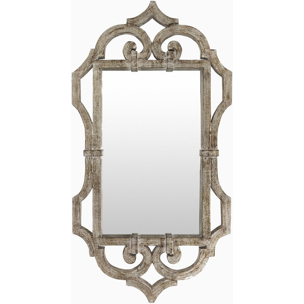 Lalita LLA-2700 Arch/Crowned Top Mirror in Brown by Surya