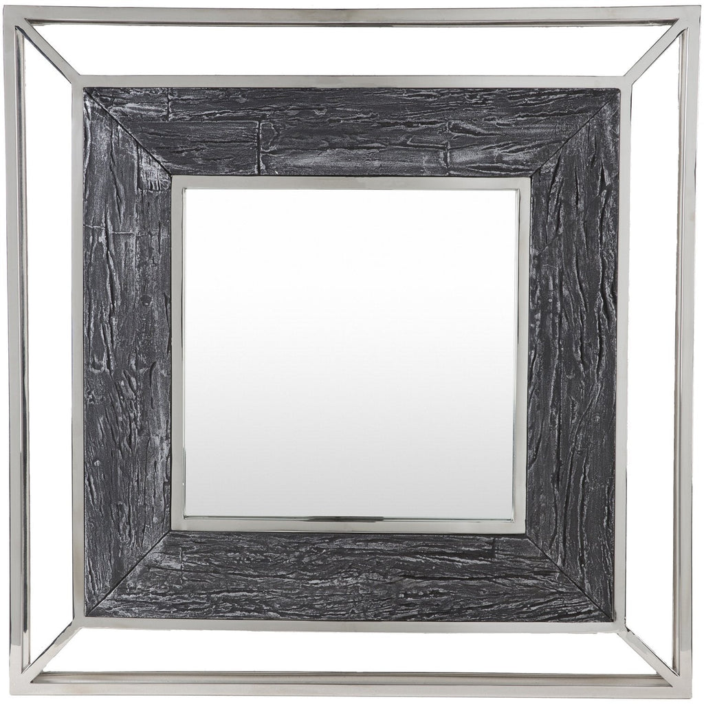 Allure LLU-002 Square Mirror in Silver by Surya