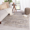 Leverett Abstract Rug in Gray & White