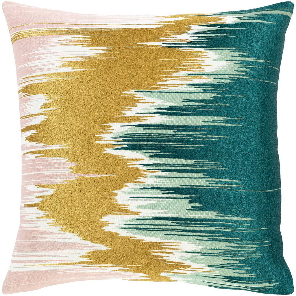 Lexi LXI-001 Woven Pillow in Mustard & Sage by Surya