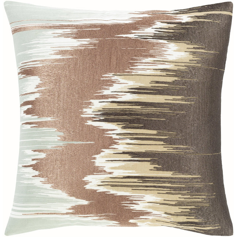 Lexi LXI-002 Woven Pillow in Charcoal & Tan by Surya