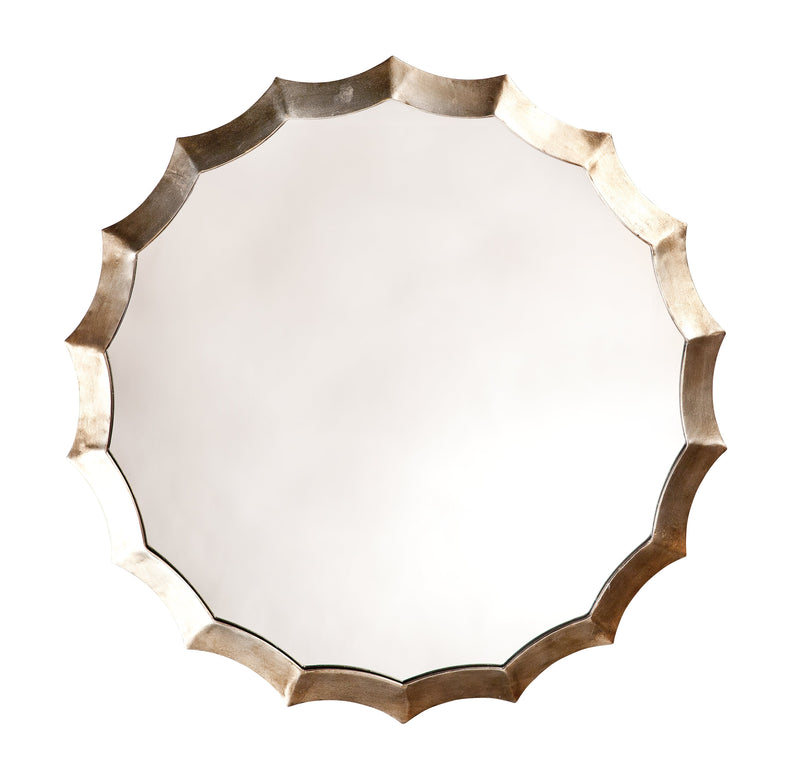 Round Scalloped Mirror