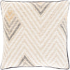 Mila MAL-001 Hand Woven Pillow in Beige & Camel by Surya