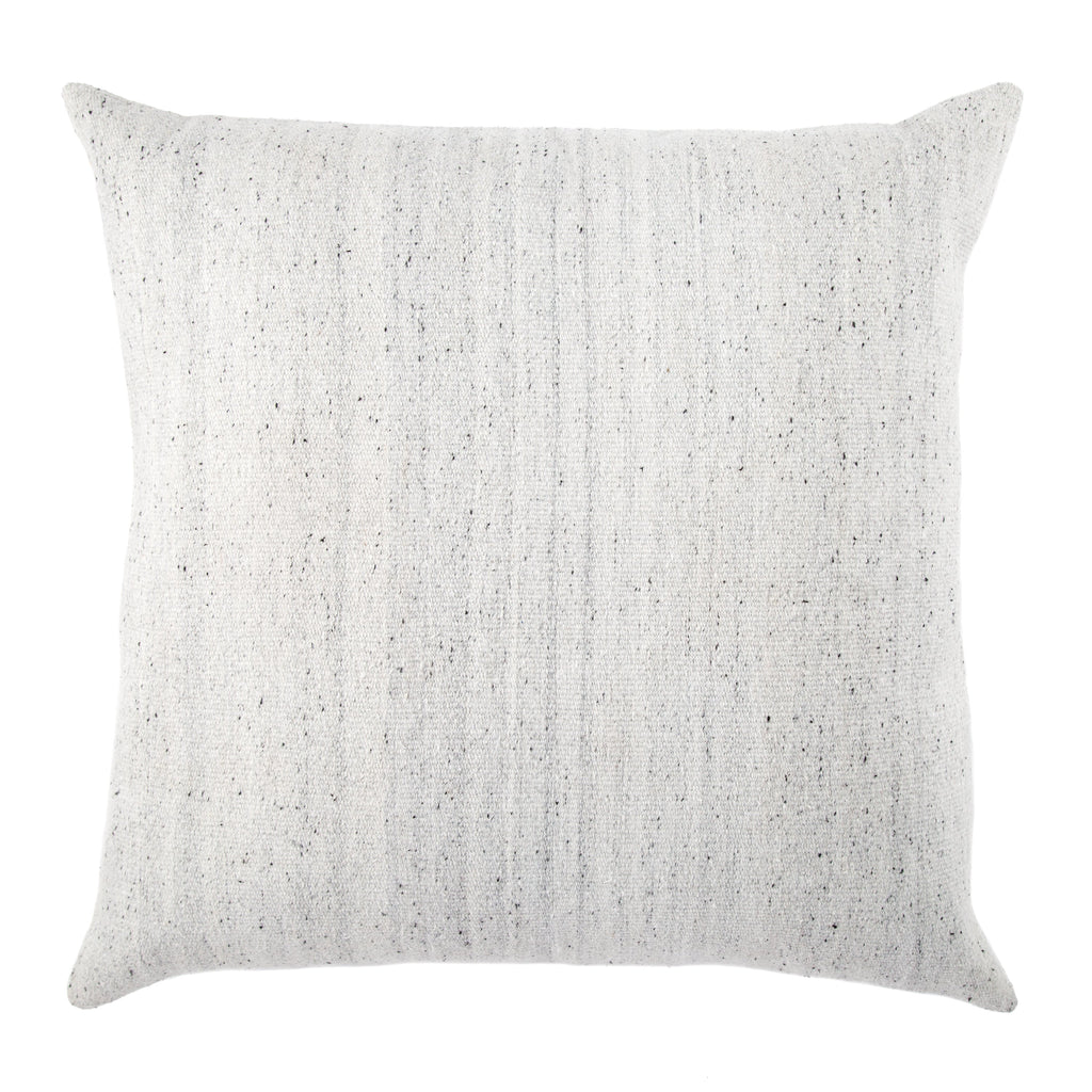 Scandi Solid Light Gray & White Pillow design by Jaipur Living