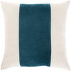 Moza MZA-004 Velvet Pillow in Teal & Ivory by Surya