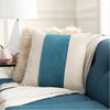 Moza MZA-004 Velvet Pillow in Teal & Ivory by Surya
