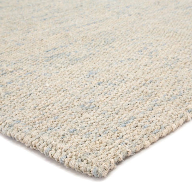 Bluffton Natural Solid Ivory & Blue Area Rug