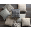 Nobility NBI-004 Hand Knotted Pillow in Medium Gray & Cream by Surya