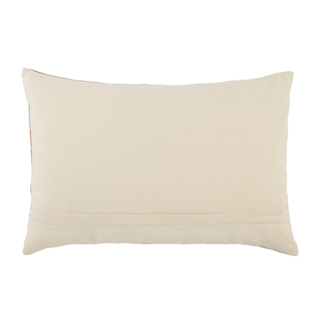 Phek Hand-Loomed Tribal Pillow in Mauve & Cream