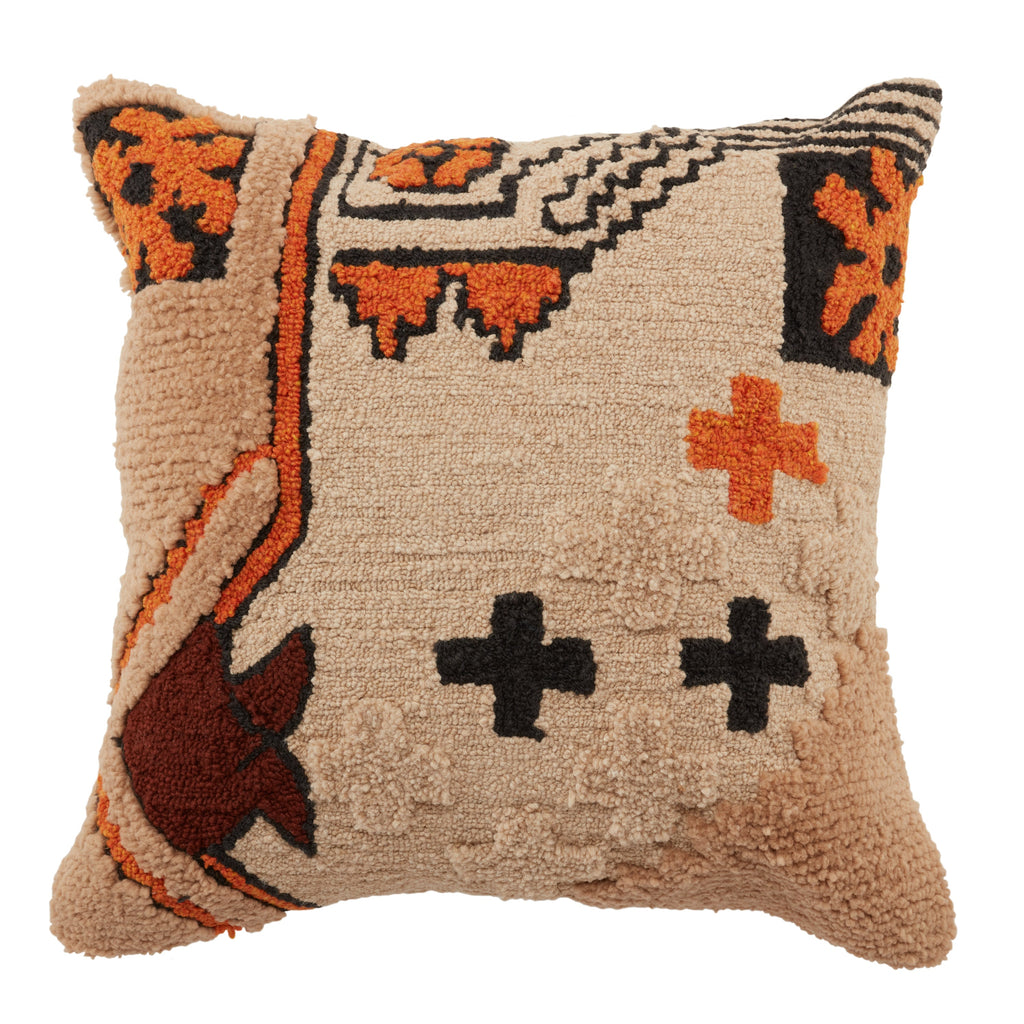 Nazka Kika Indoor/Outdoor Beige & Orange Pillow 1