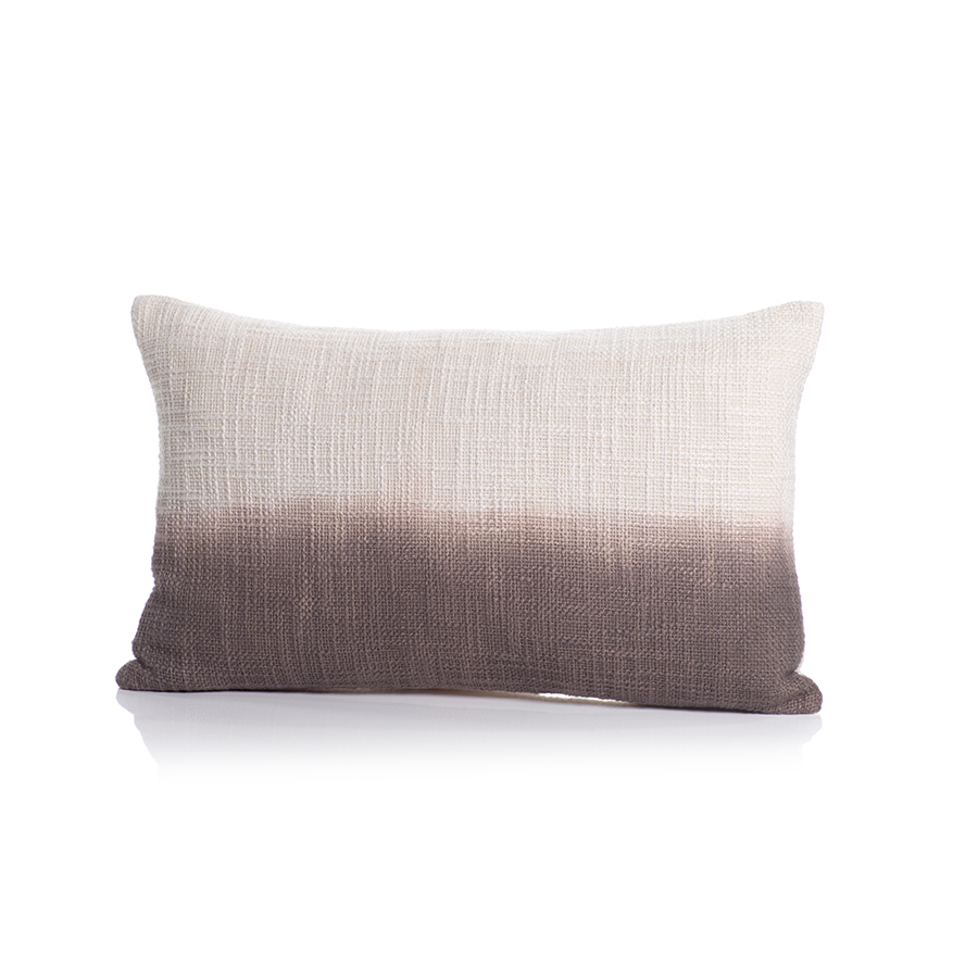 Naxos Tie Dye Gray Ombre Cotton Throw Pillow in Various Sizes