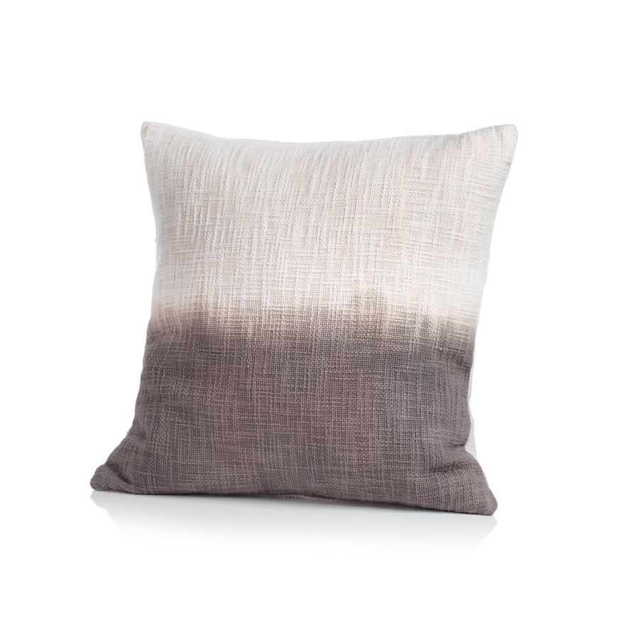 Naxos Tie Dye Gray Ombre Cotton Throw Pillow in Various Sizes
