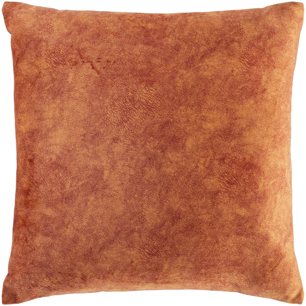 Collins OIS-008 Velvet Square Pillow in Rust & Burnt Orange by Surya