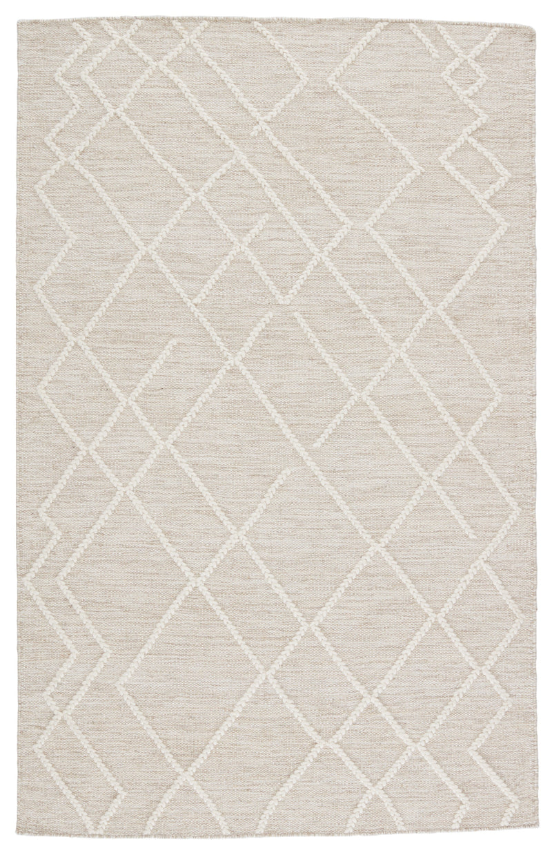 Moab Natural Geometric Light Grey & Ivory Rug by Jaipur Living
