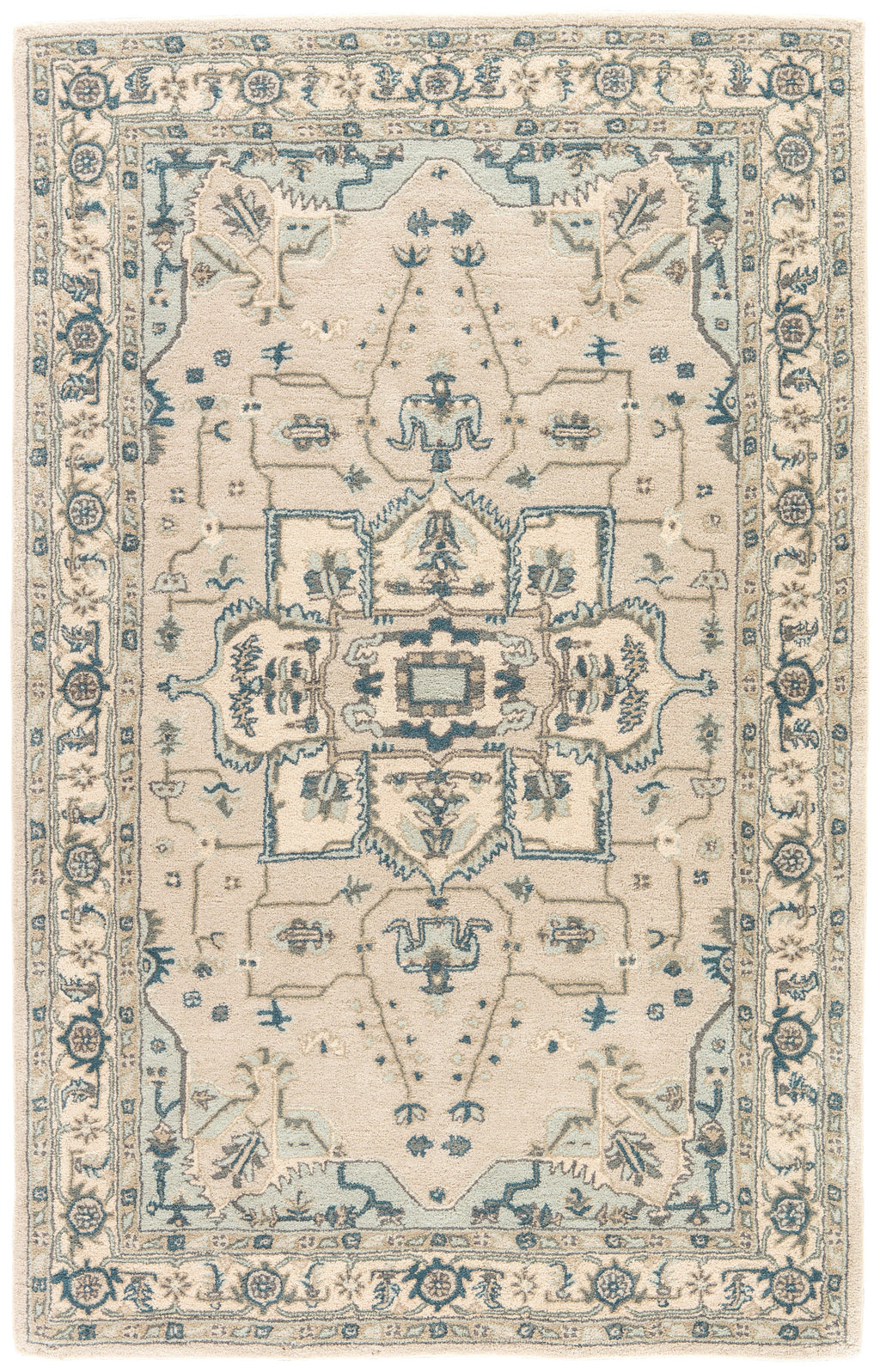 durango medallion rug in chateau gray mineral gray design by jaipur 1