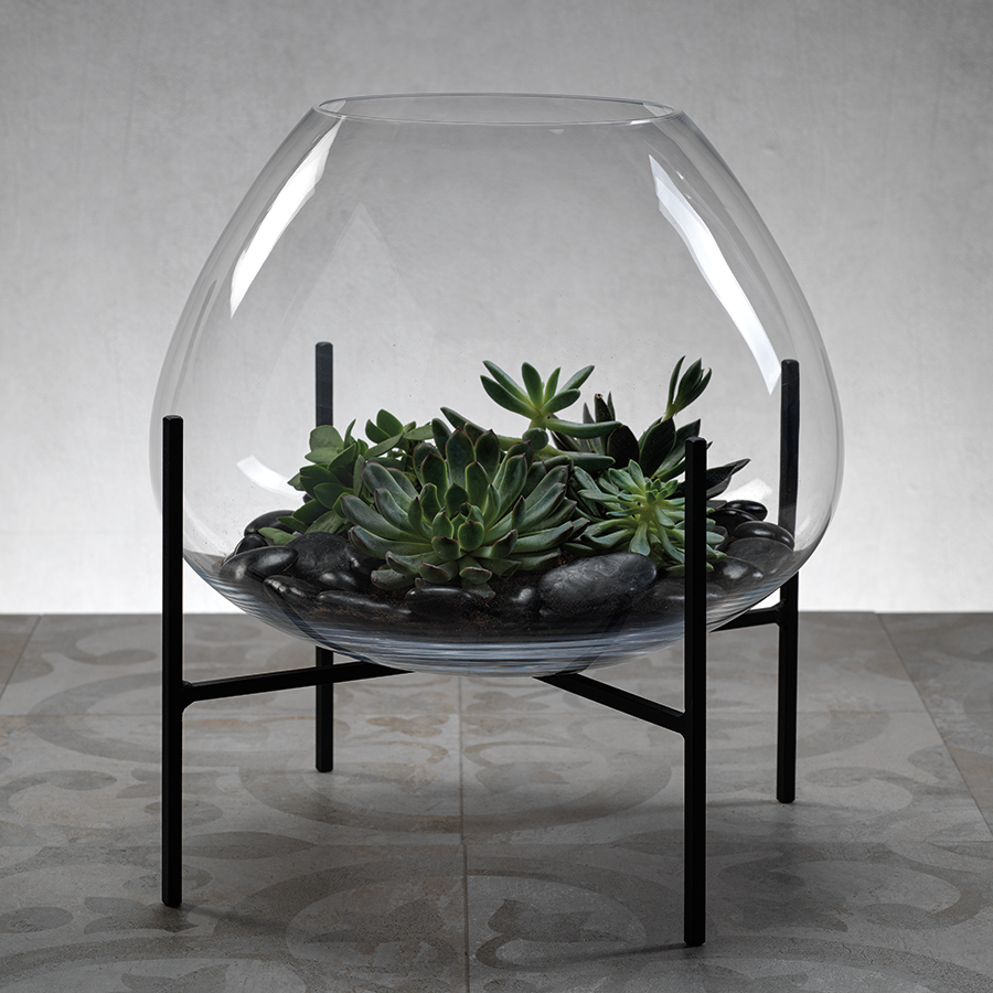 bali terrarium blown glass on stand by panorama city 2