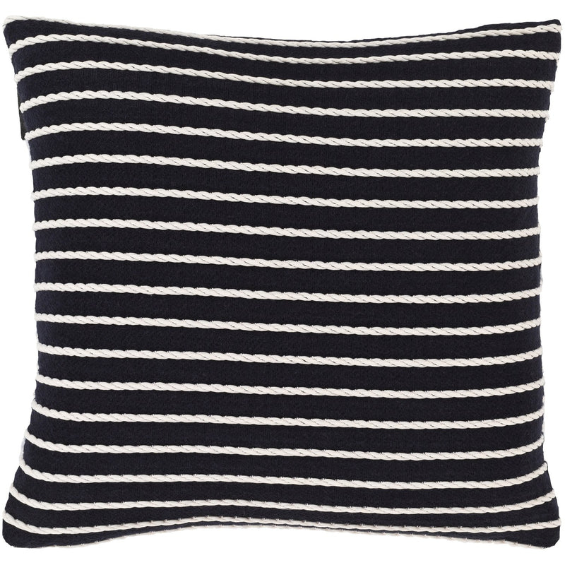 Portside PTS-001 Woven Pillow in Navy & White by Surya