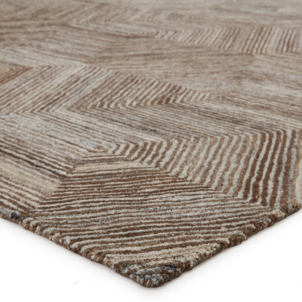 rome handmade geometric brown light gray rug by jaipur living 2