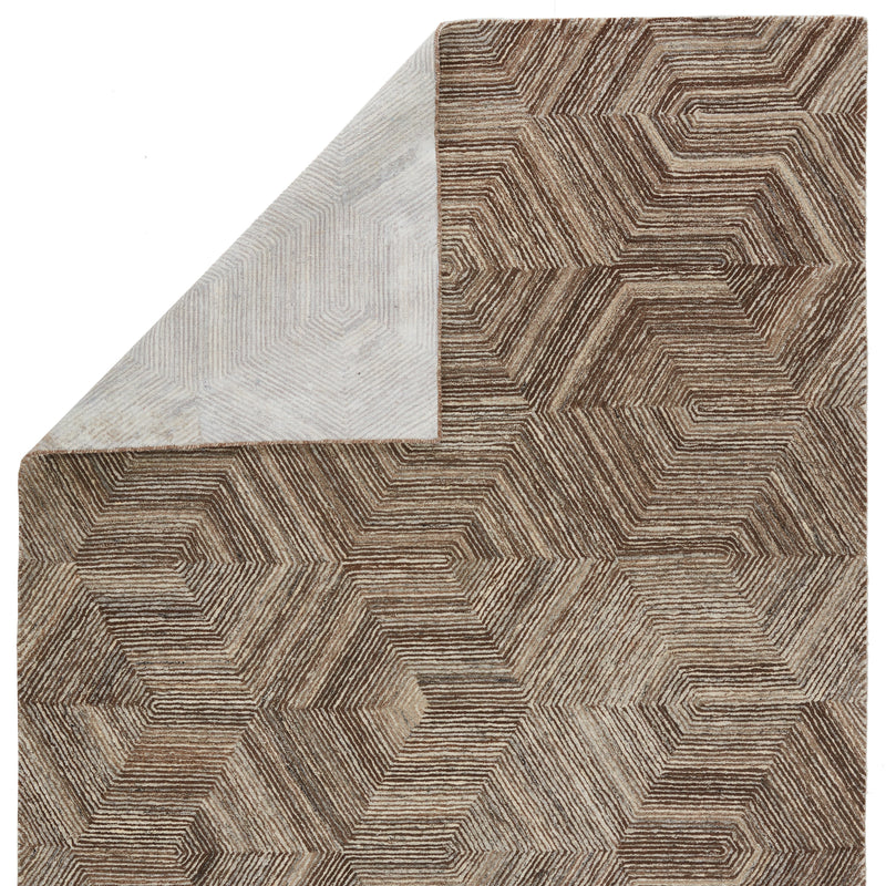 rome handmade geometric brown light gray rug by jaipur living 3
