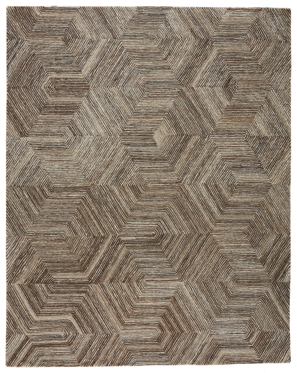 rome handmade geometric brown light gray rug by jaipur living 1