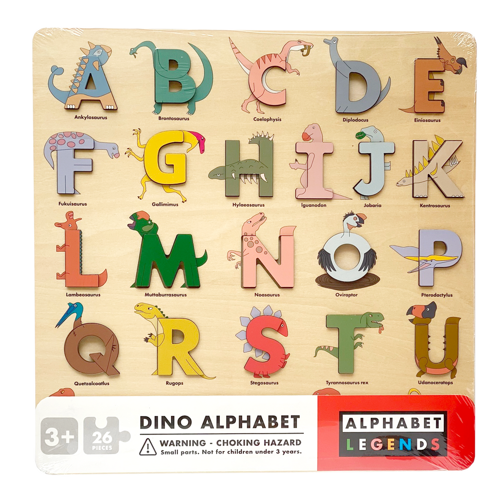 dino legends wooden alphabet puzzle 2